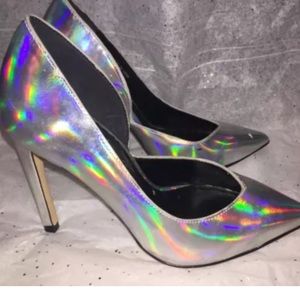 Too cute! Kate Spade Saturday Shiny Metallic Heels